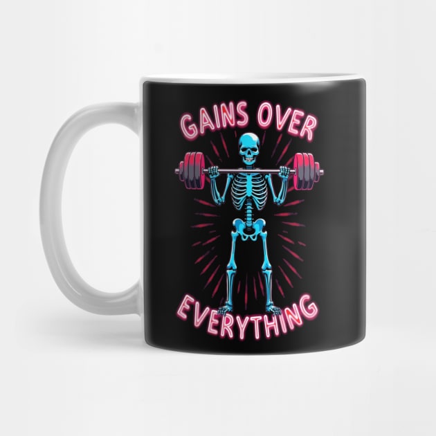 Gains Over Everything Skeleton Tee by Urbanprint